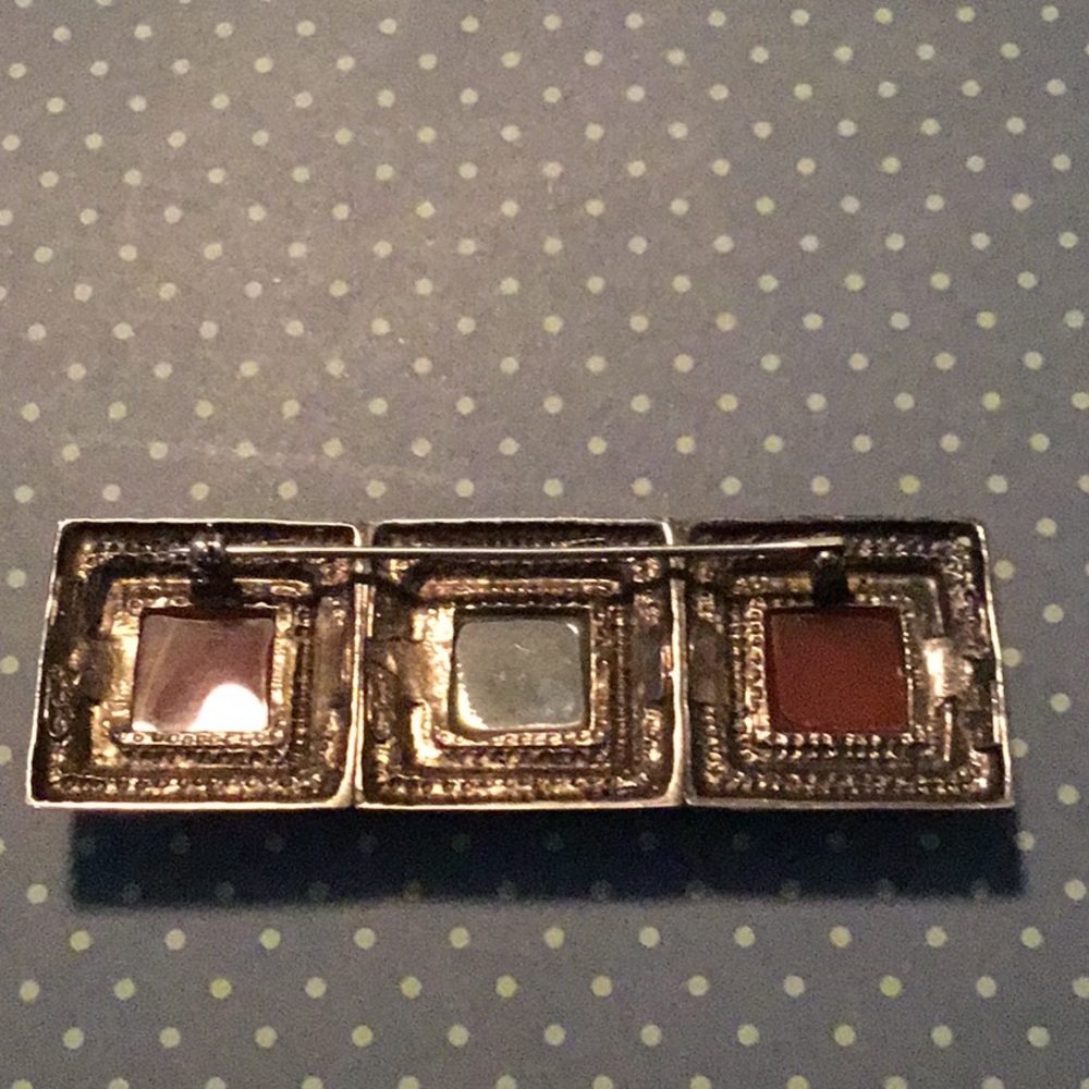 Solid Sterling Silver Brooch Signed With Hardston… - image 4